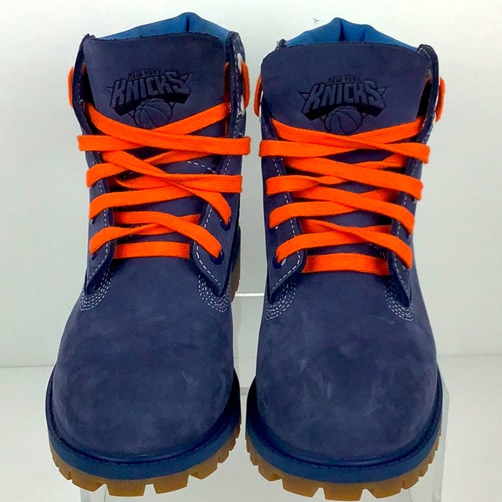 Timberland NBA New York Knicks Waterproof Dark Blue Sz 5 Used Like New